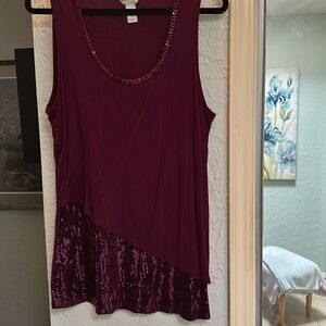 Just add a little sparkle- this is a lovely, comfortable top with sequin detail